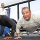 One of these guys is famous and they’re both sweating (Image: AP)
